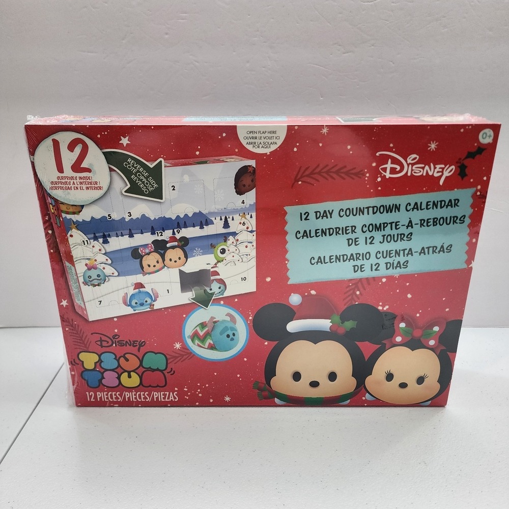 DISNEY TSUM TSUM COUNTDOWN ADVENT CALENDAR 12 Holiday Surprises  2025 NEW Sealed